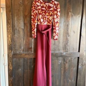 Elegant Geometric Patterned Jumpsuit